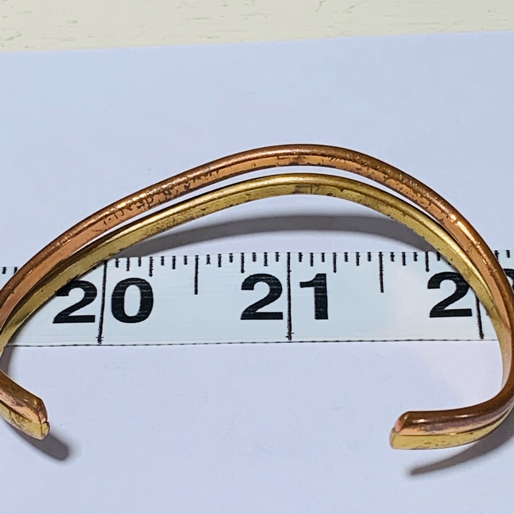 Sergio Lub Handcrafted Copper Brass Cuff - Picture 8 of 10